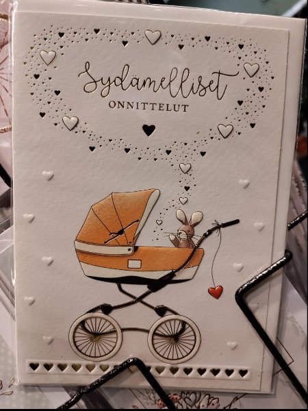 Sydämelliset onnittelut kortti